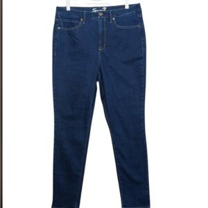 Seven7 Jeans Blue Argon High Rise Skinny Jeans